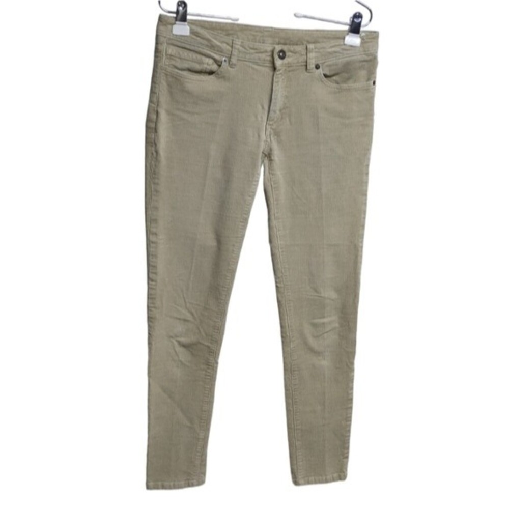 Patagonia Pants Women Size 29 Corduroy Beige Organic Cotton Slim Fit Zip